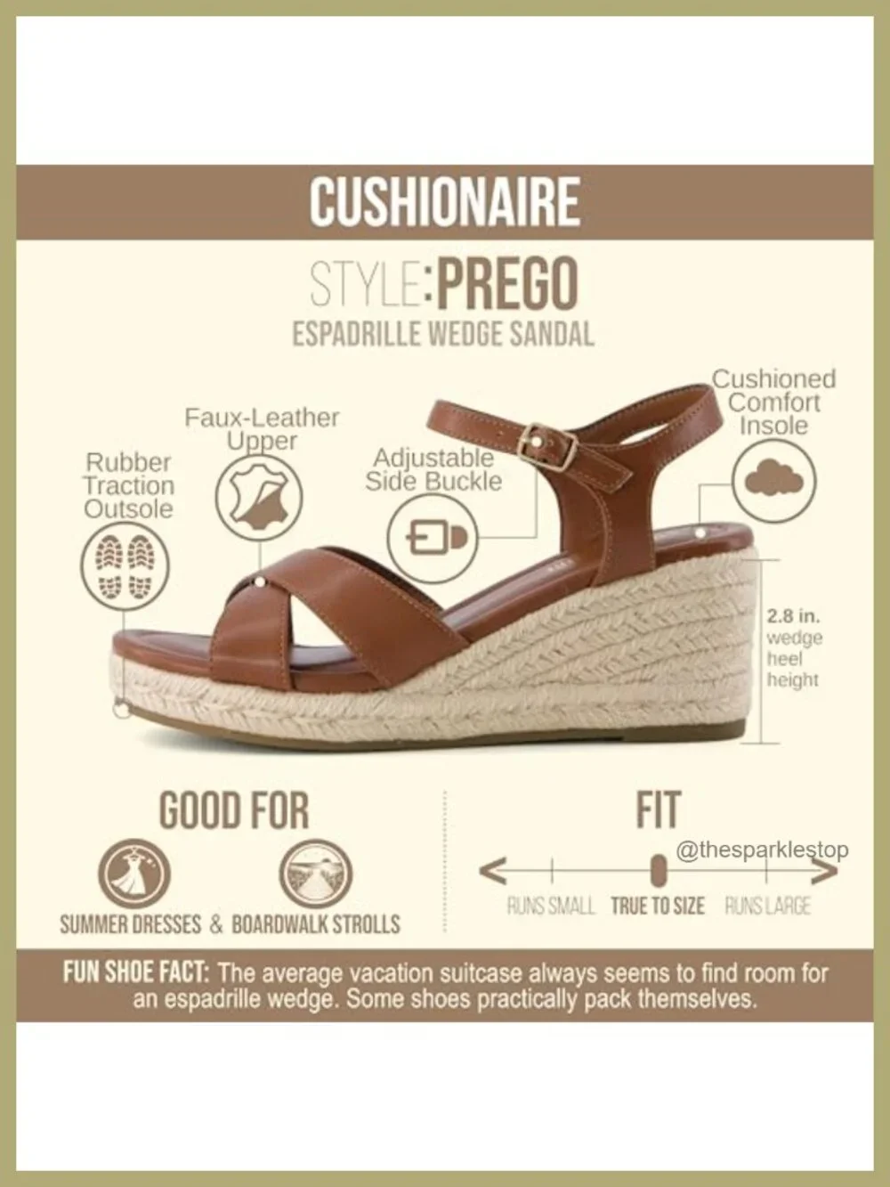 Cushioned Espadrille Wedge Sandals Crisscross Open Toe Adjustable Ankle Strap